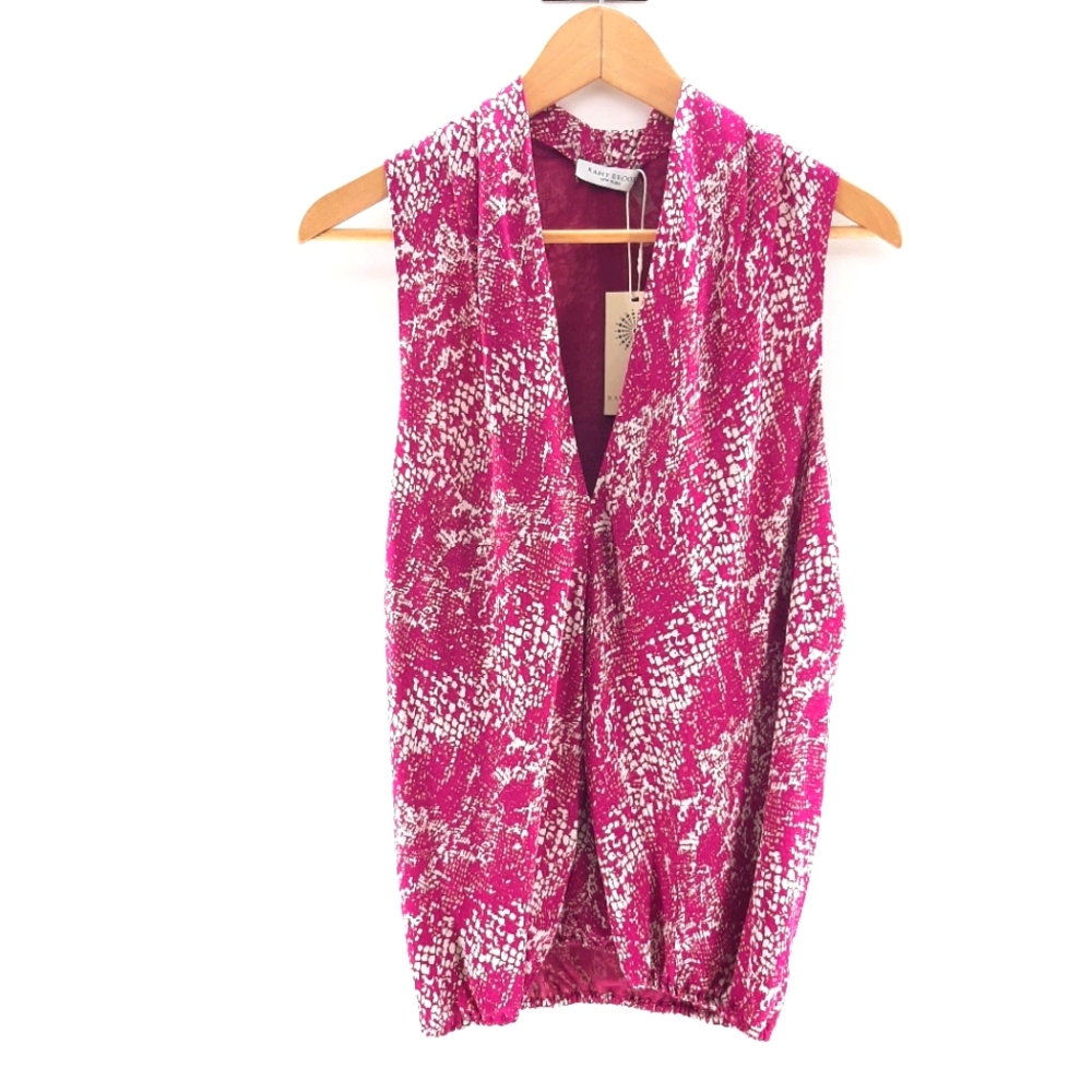 RAMY BROOK Robi Floral Sleeveless Silk Blouse